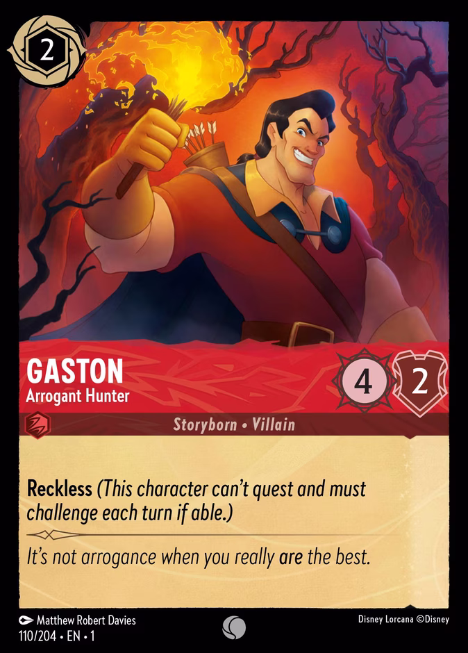 Gaston - Arrogant Hunter — The First Chapter #110 (Disney Lorcana card)