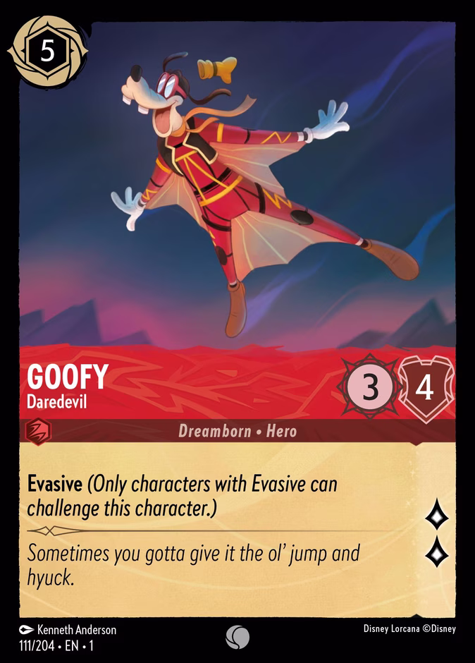 Goofy - Daredevil — The First Chapter #111 (Disney Lorcana card)