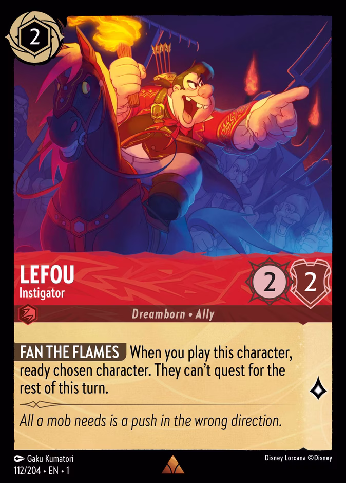 LeFou - Instigator — The First Chapter #112 (Disney Lorcana card)