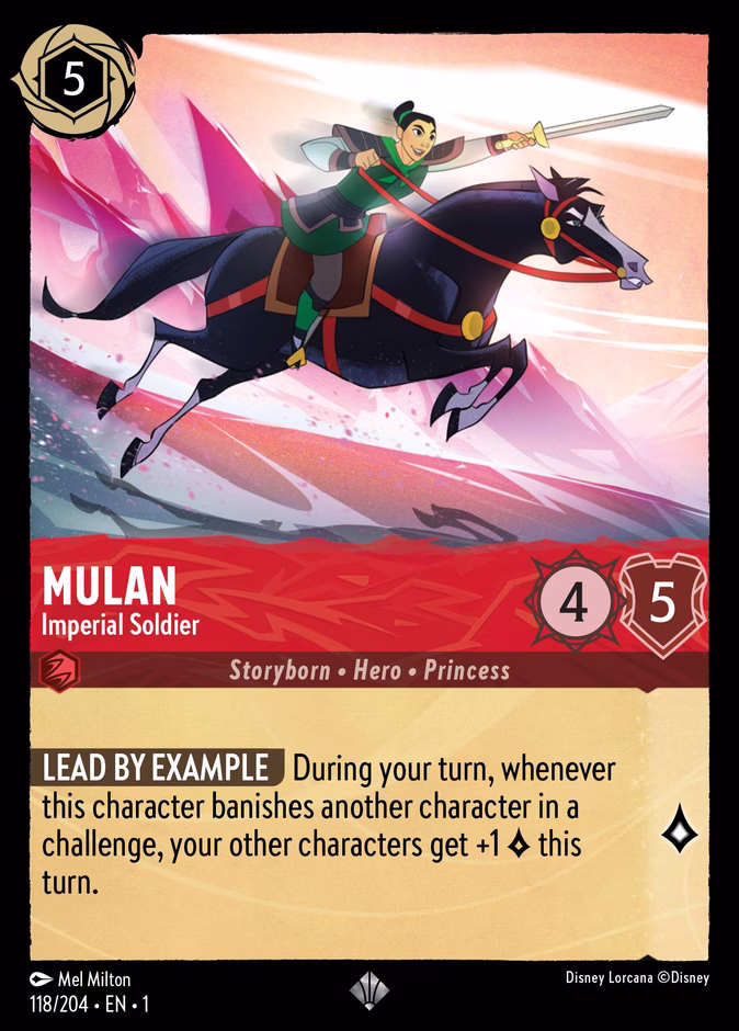 Mulan - Imperial Soldier — The First Chapter #118 (Disney Lorcana card)