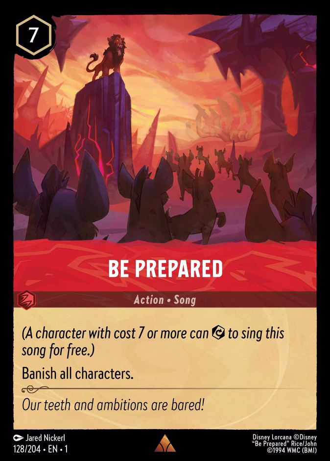 Be Prepared — The First Chapter #128 (Disney Lorcana card)