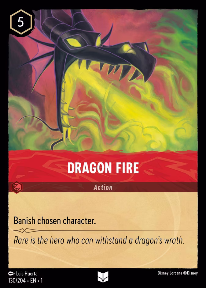 Dragon Fire — The First Chapter #130 (Disney Lorcana card)