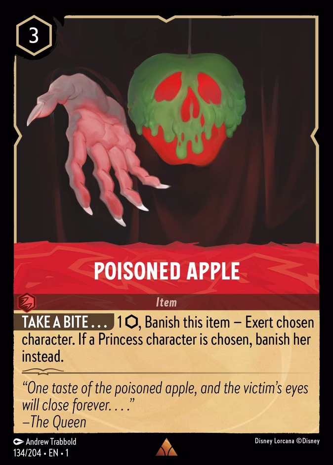 Poisoned Apple — The First Chapter #134 (Disney Lorcana card)