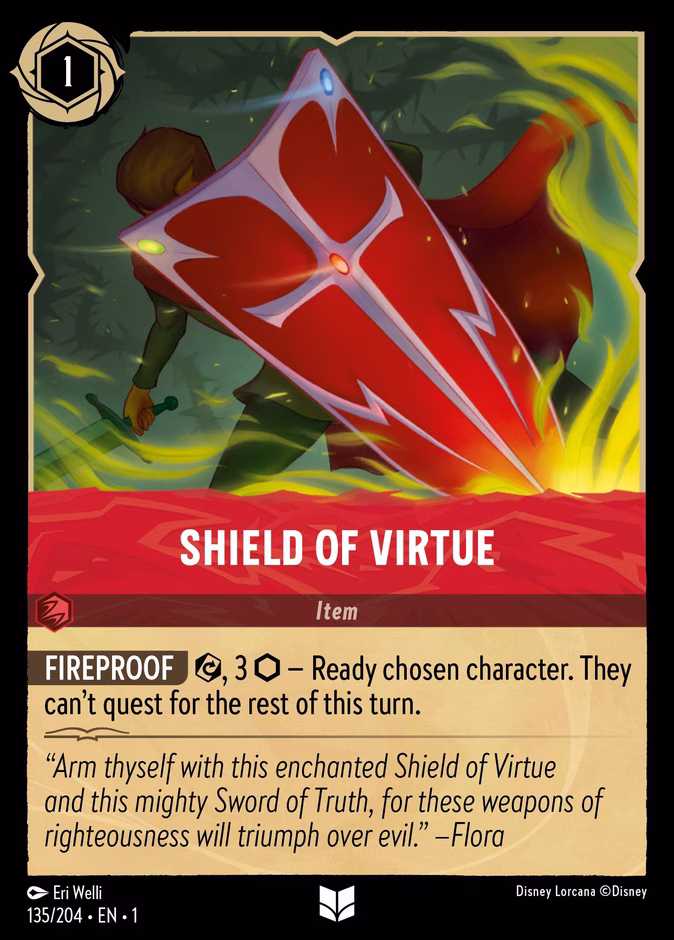 Shield of Virtue — The First Chapter #135 (Disney Lorcana card)
