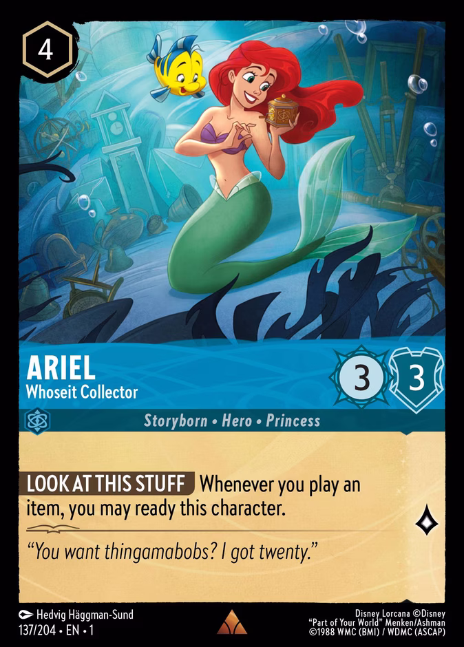 Ariel - Whoseit Collector — The First Chapter #137 (Disney Lorcana card)