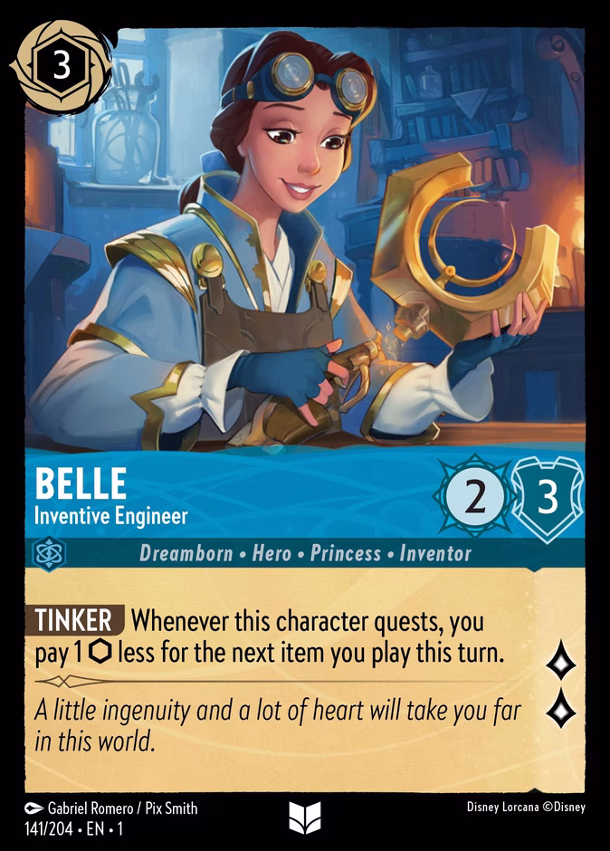 Belle - Inventive Engineer — The First Chapter #141 (Disney Lorcana card)