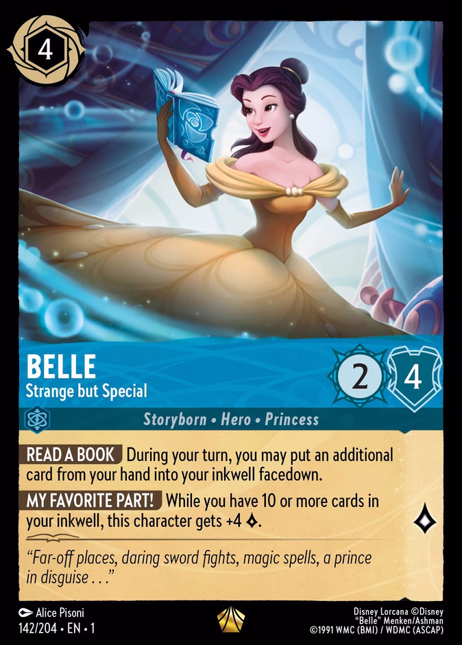 Belle - Strange but Special — The First Chapter #142 (Disney Lorcana card)