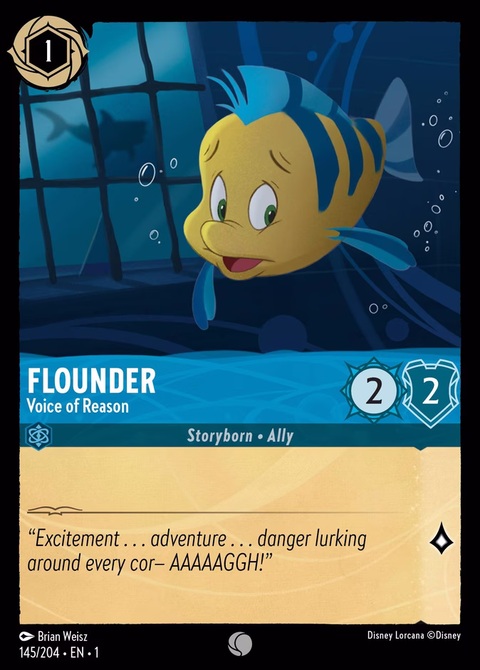 Flounder - Voice of Reason — The First Chapter #145 (Disney Lorcana card)