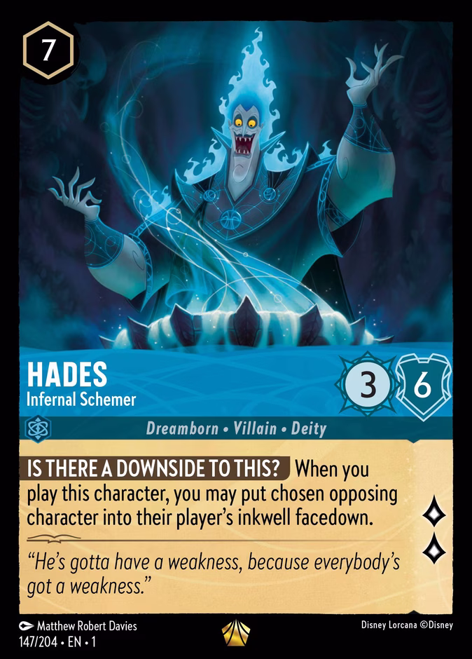 Hades - Infernal Schemer — The First Chapter #147 (Disney Lorcana card)