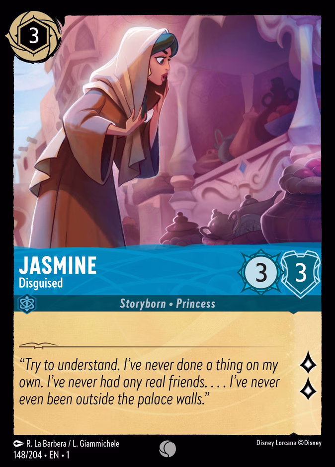 Jasmine - Disguised — The First Chapter #148 (Disney Lorcana card)