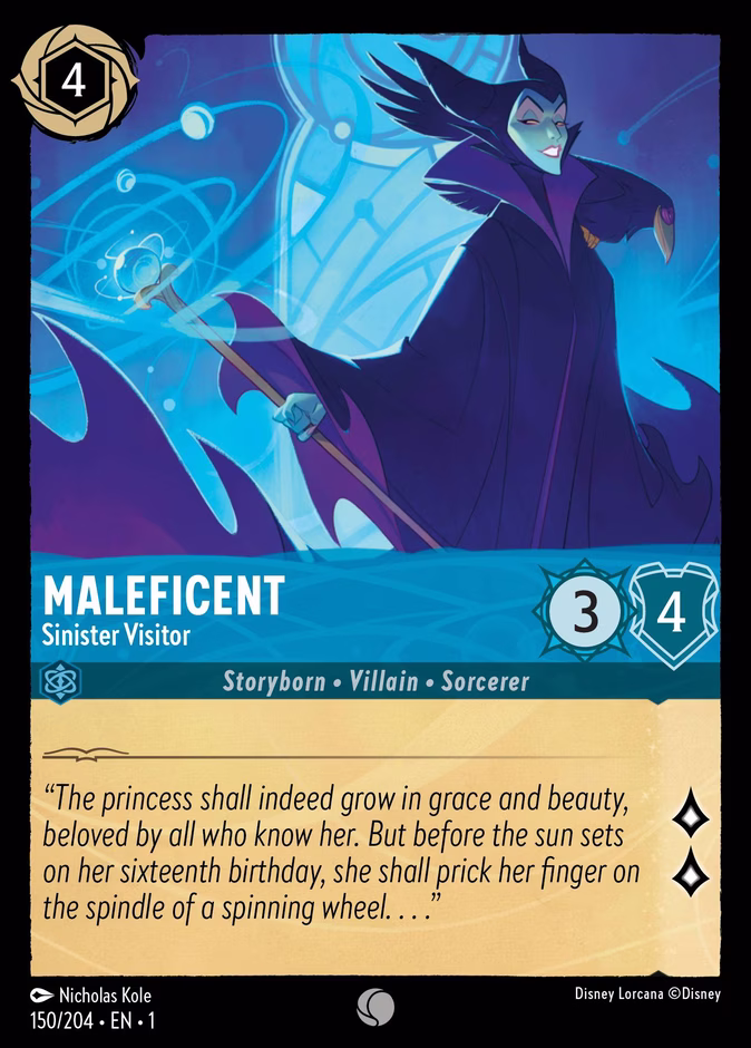 Maleficent - Sinister Visitor — The First Chapter #150 (Disney Lorcana card)
