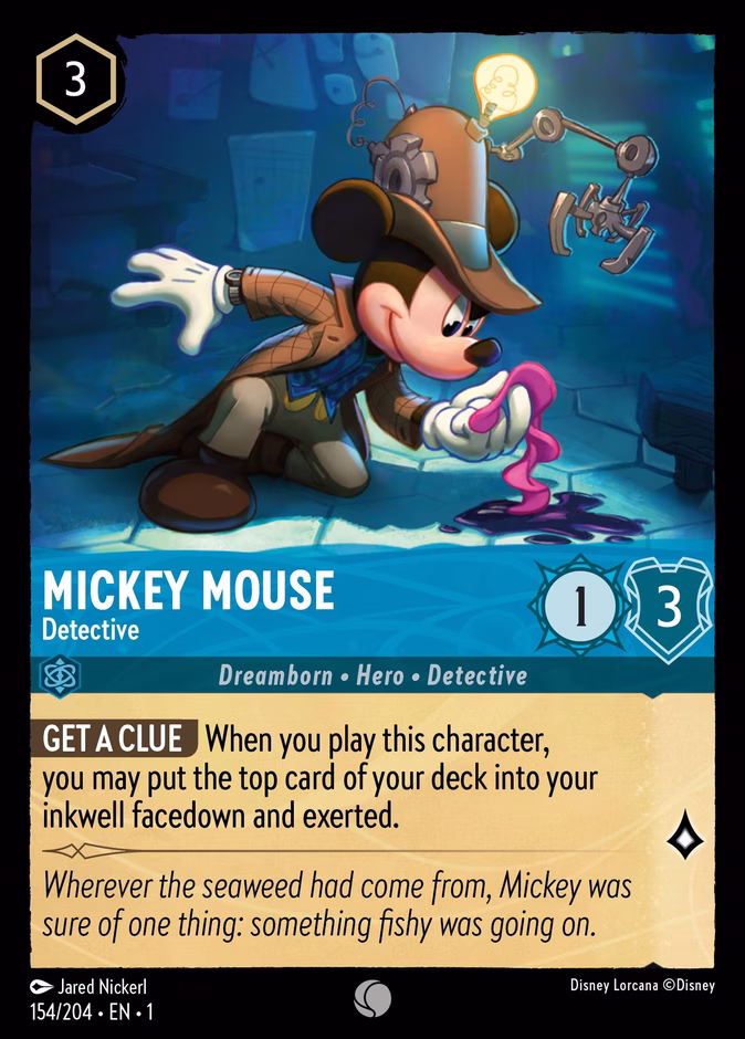 Mickey Mouse - Detective — The First Chapter #154 (Disney Lorcana card)