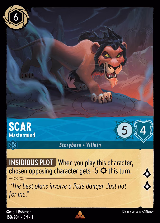 Scar - Mastermind — The First Chapter #158 (Disney Lorcana card)