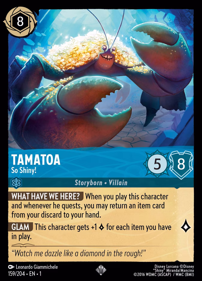 Tamatoa - So Shiny! — The First Chapter #159 (Disney Lorcana card)
