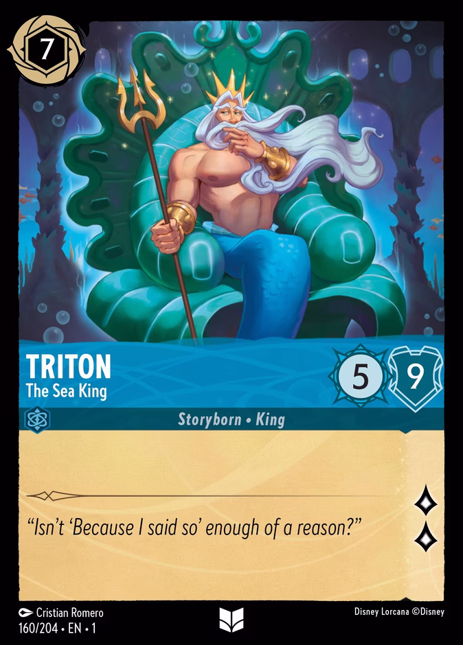 Triton - The Sea King — The First Chapter #160 (Disney Lorcana card)