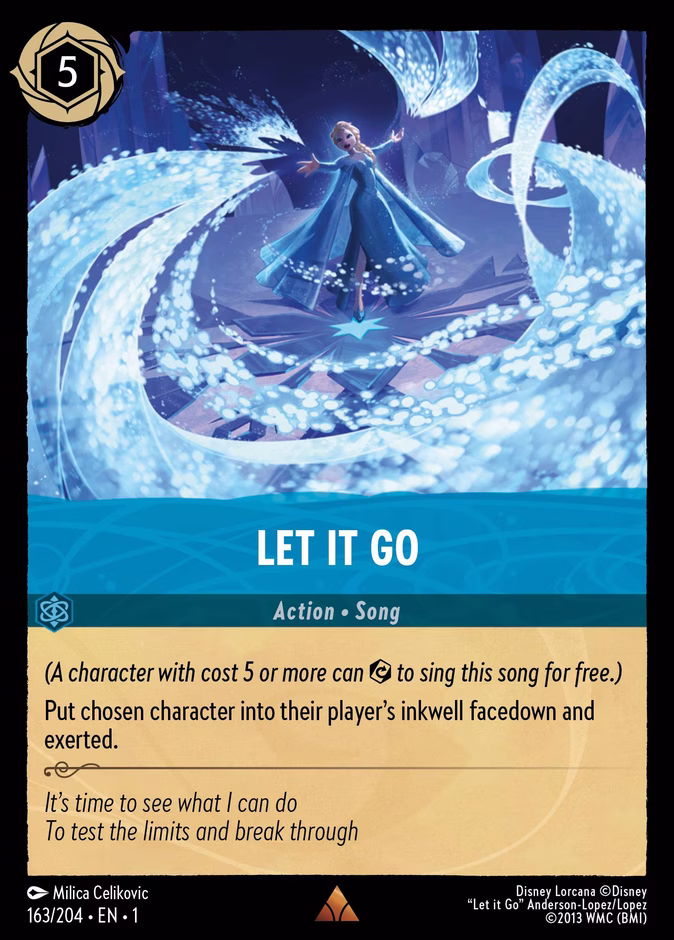 Let It Go — The First Chapter #163 (Disney Lorcana card)