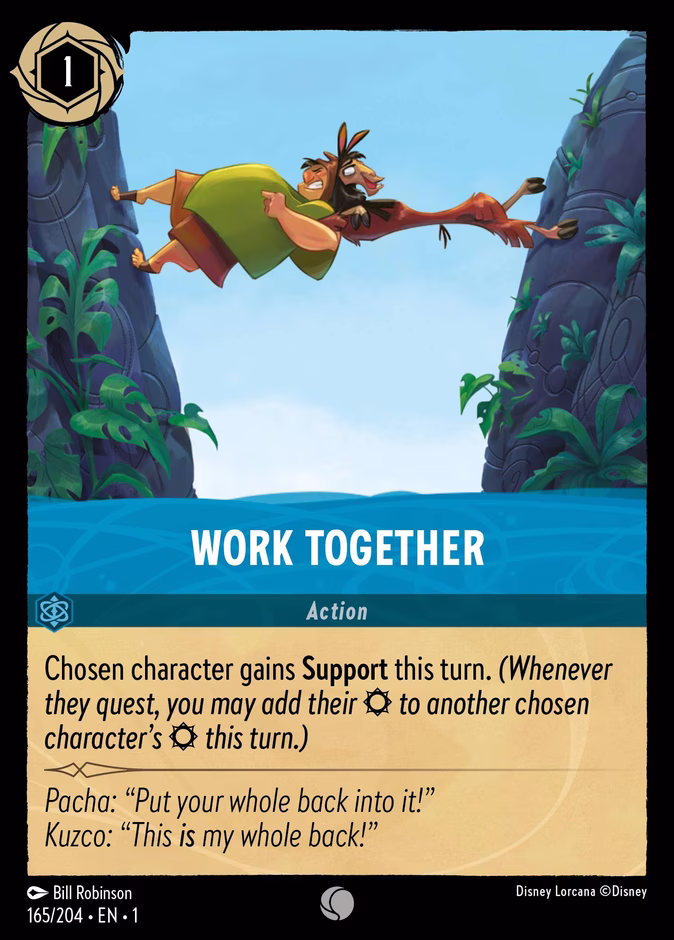 Work Together — The First Chapter #165 (Disney Lorcana card)