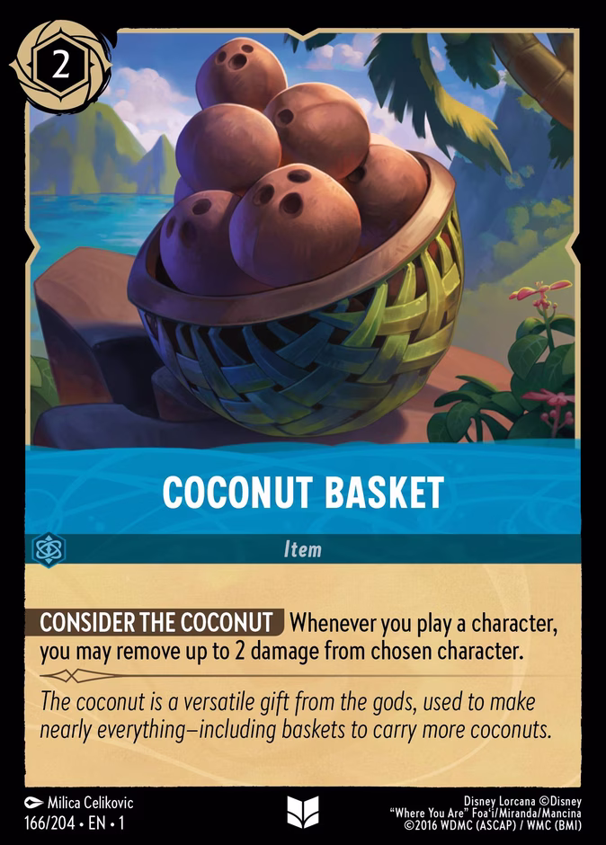 Coconut Basket — The First Chapter #166 (Disney Lorcana card)