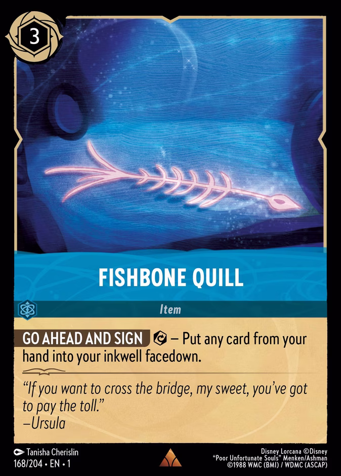 Fishbone Quill — The First Chapter #168 (Disney Lorcana card)