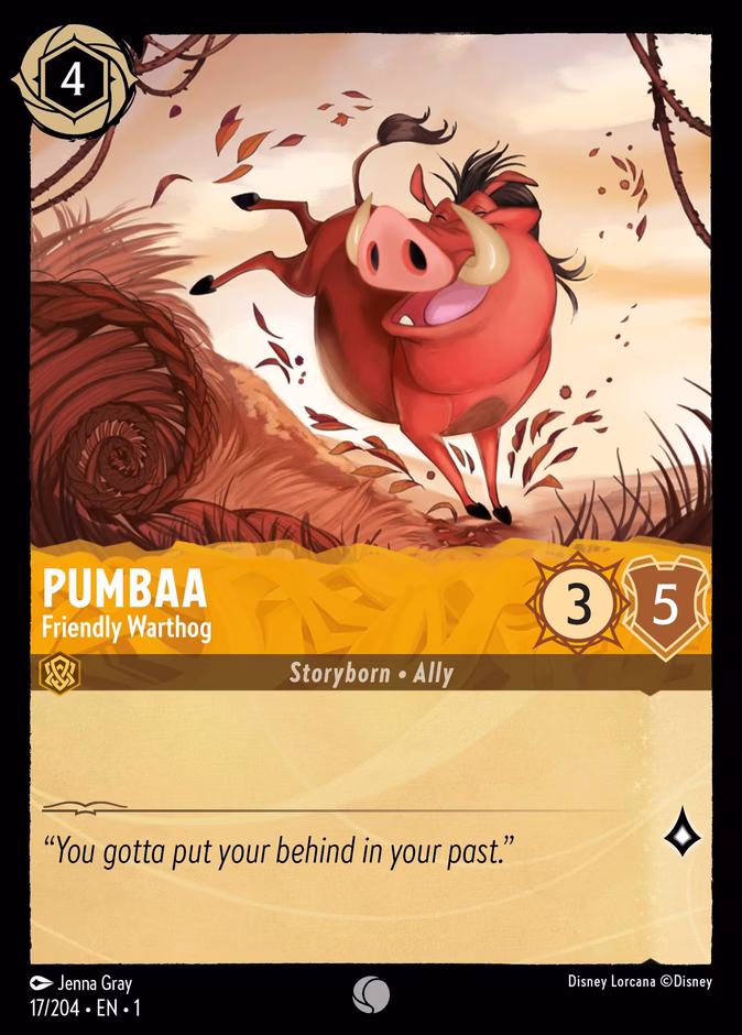 Pumbaa - Friendly Warthog — The First Chapter #17 (Disney Lorcana card)