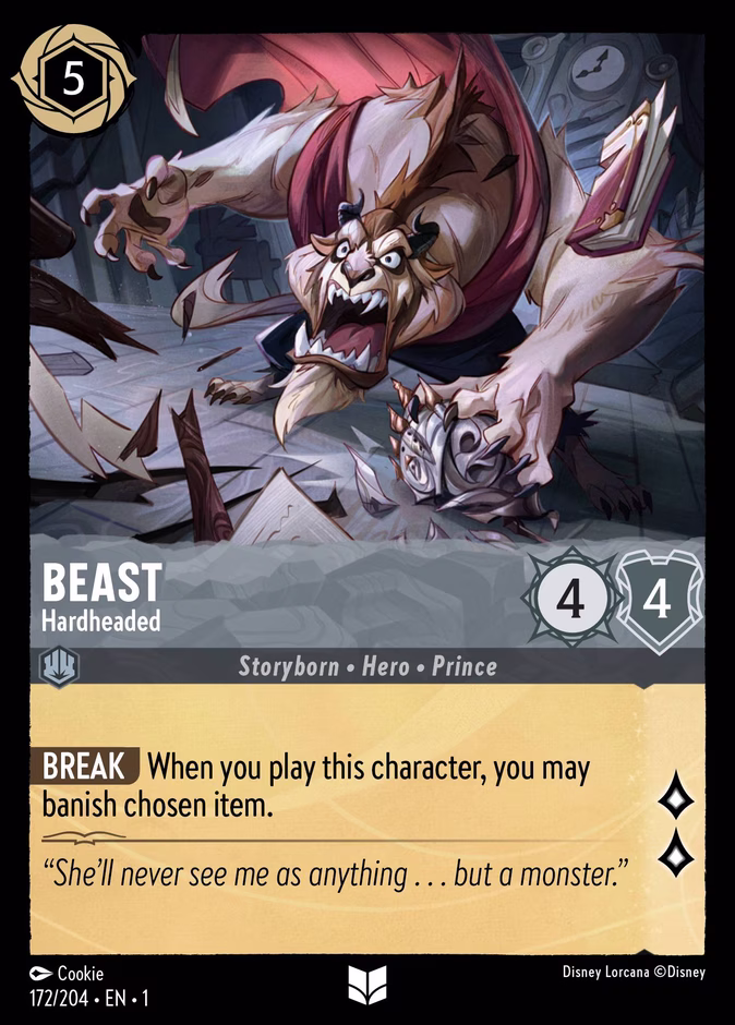 Beast - Hardheaded — The First Chapter #172 (Disney Lorcana card)