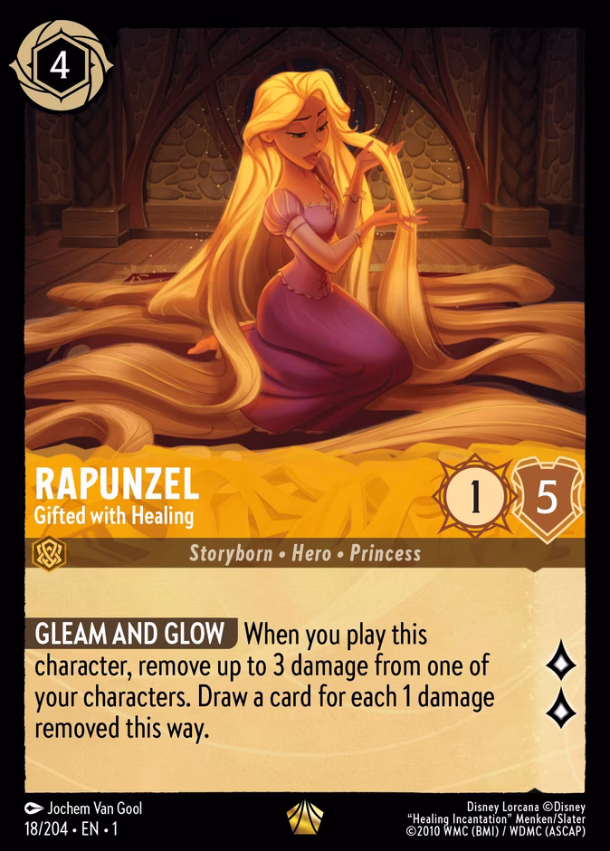 Rapunzel - Gifted with Healing — The First Chapter #18 (Disney Lorcana card)