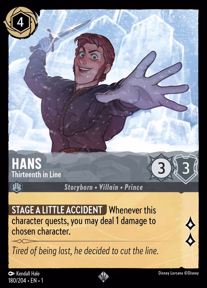 Hans - Thirteenth in Line — The First Chapter #180 (Disney Lorcana card)