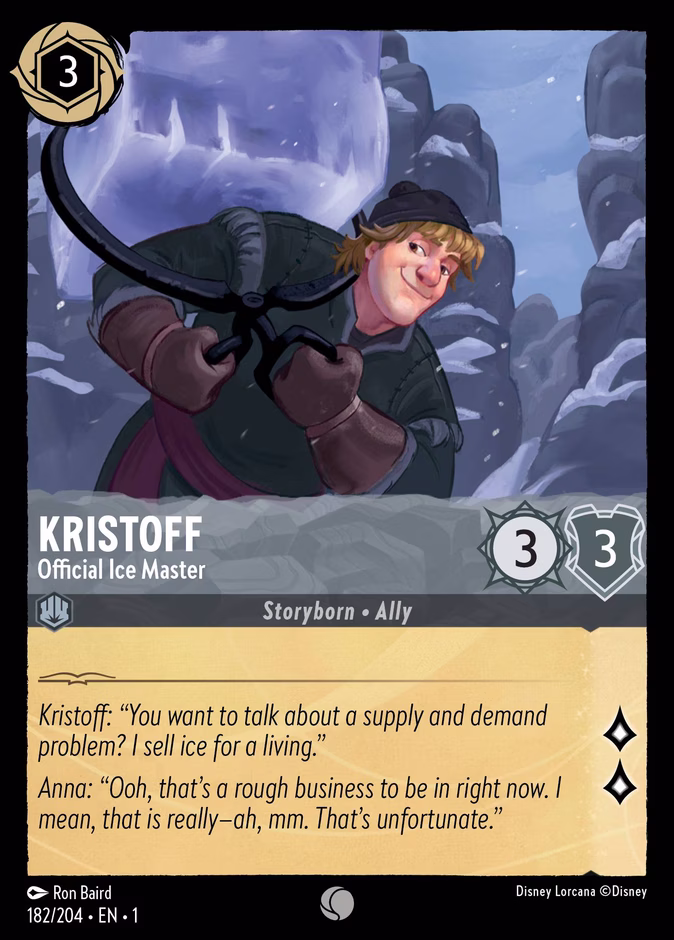 Kristoff - Official Ice Master — The First Chapter #182 (Disney Lorcana card)