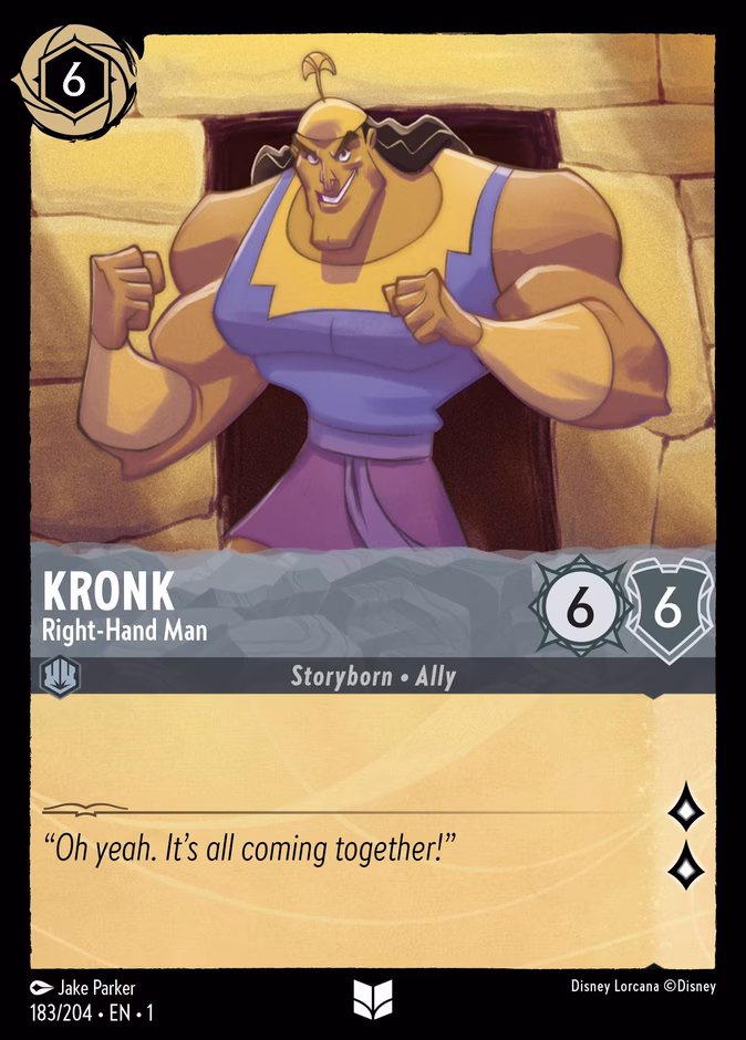 Kronk - Right-Hand Man — The First Chapter #183 (Disney Lorcana card)
