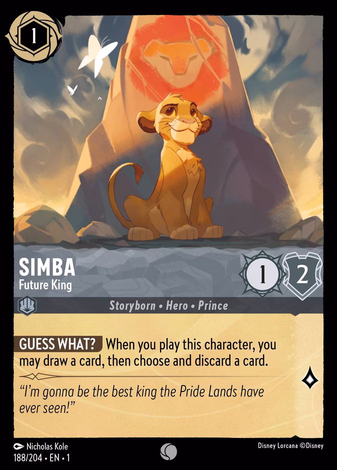 Simba - Future King — The First Chapter #188 (Disney Lorcana card)