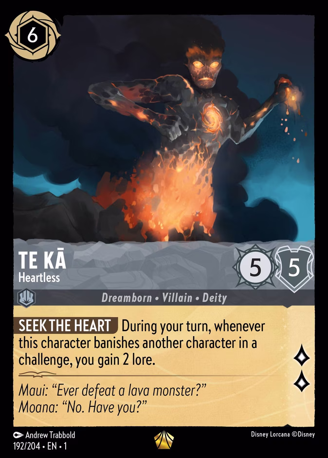 Te Kā - Heartless — The First Chapter #192 (Disney Lorcana card)