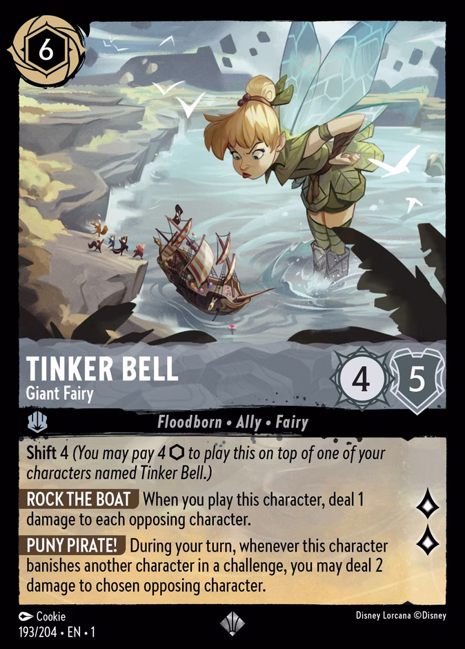 Tinker Bell - Giant Fairy — The First Chapter #193 (Disney Lorcana card)