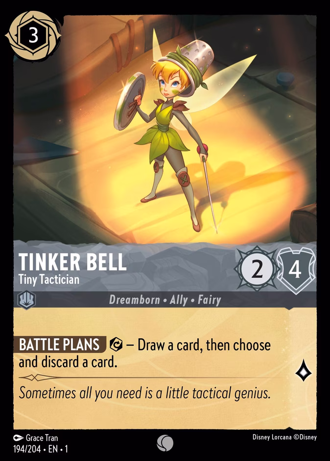 Tinker Bell - Tiny Tactician — The First Chapter #194 (Disney Lorcana card)
