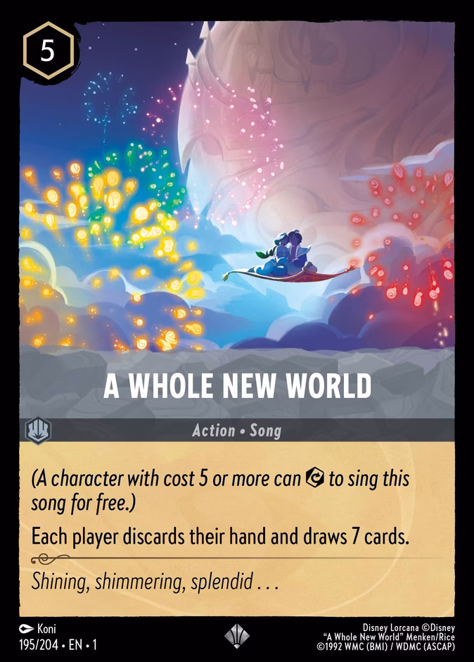A Whole New World — The First Chapter #195 (Disney Lorcana card)