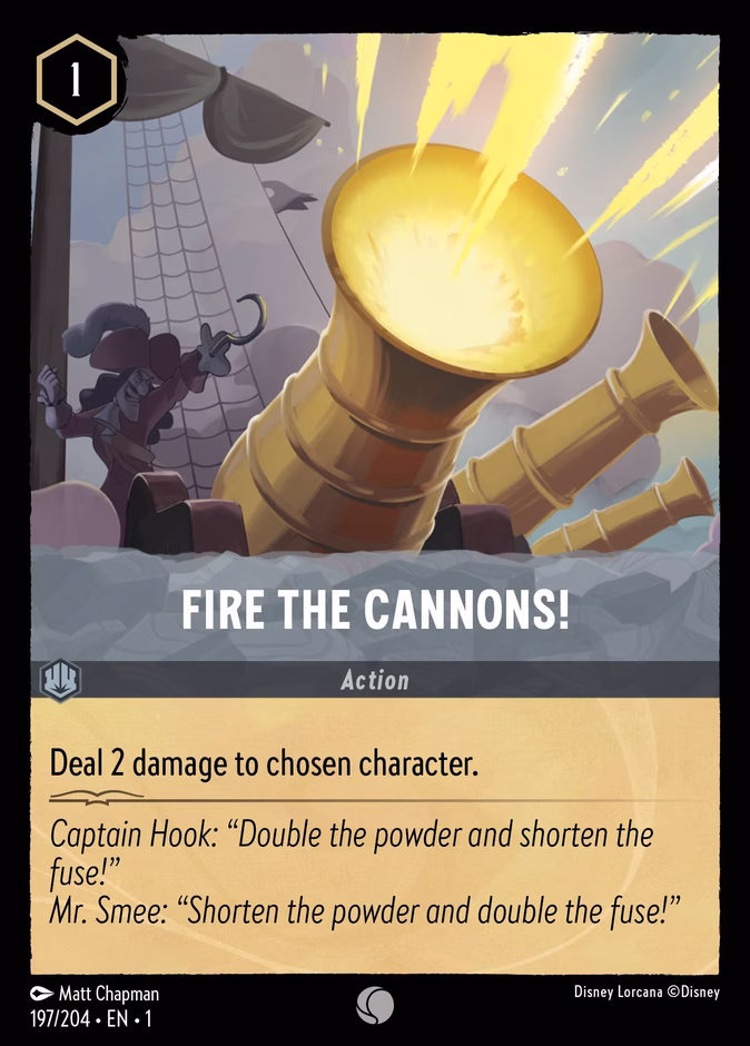 Fire the Cannons! — The First Chapter #197 (Disney Lorcana card)