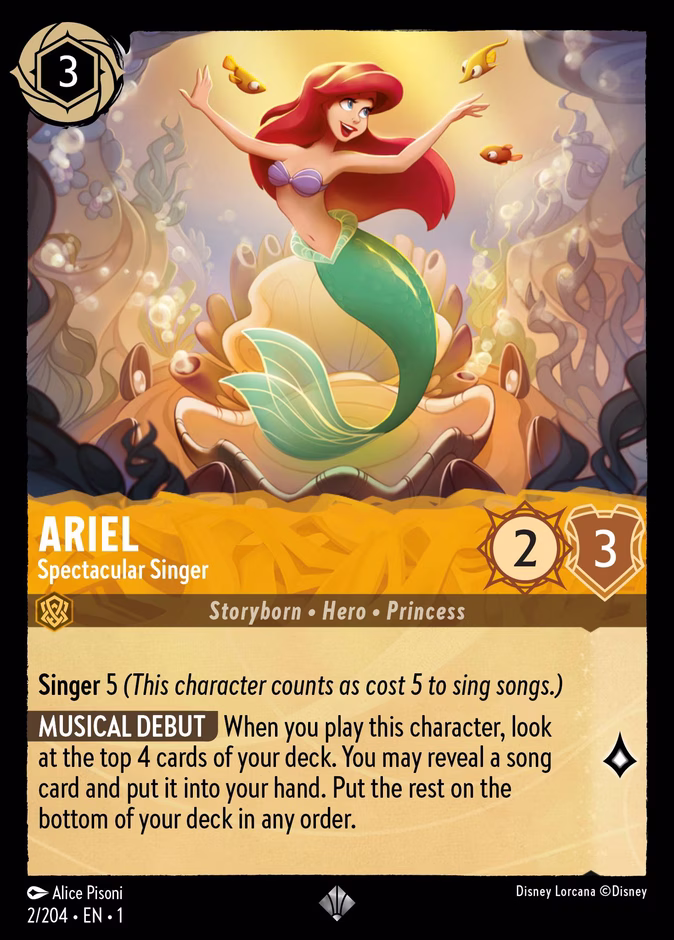 Ariel - Spectacular Singer — The First Chapter #2 (Disney Lorcana card)