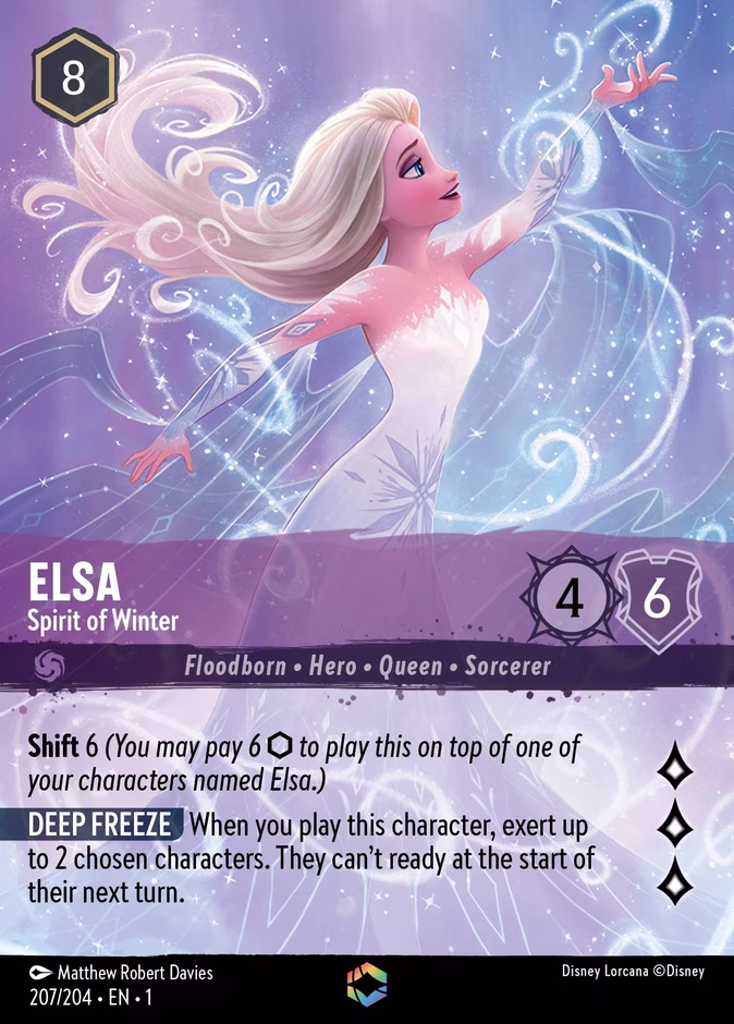 Elsa - Spirit of Winter — The First Chapter #207 (Disney Lorcana card)