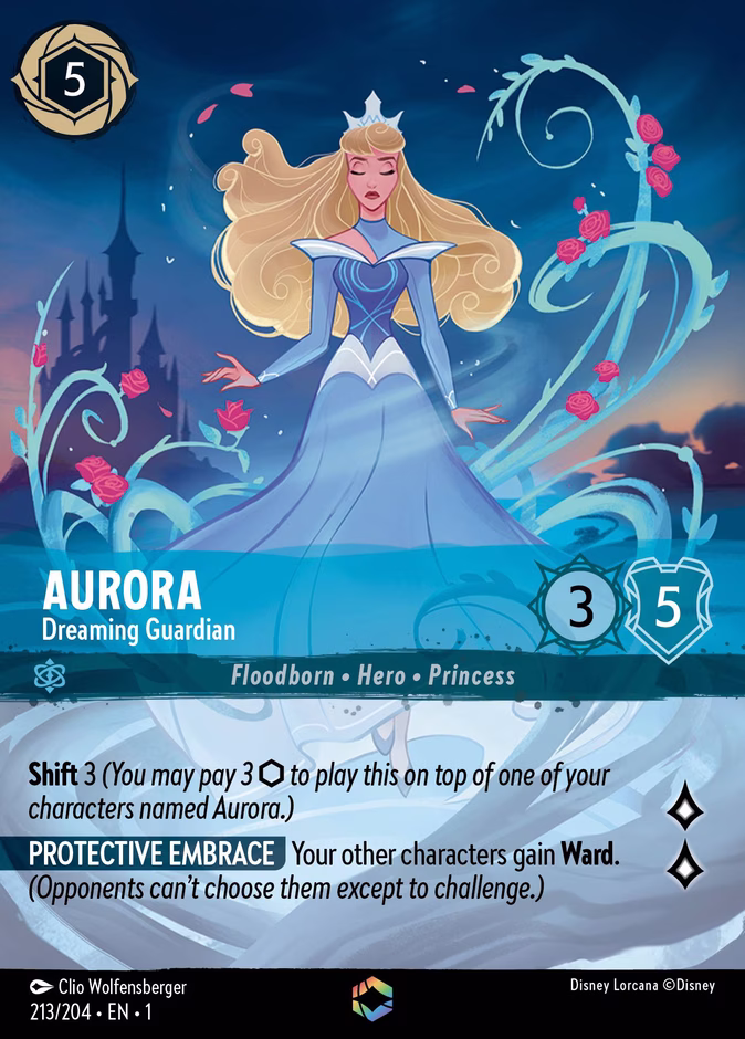 Aurora - Dreaming Guardian — The First Chapter #213 (Disney Lorcana card)