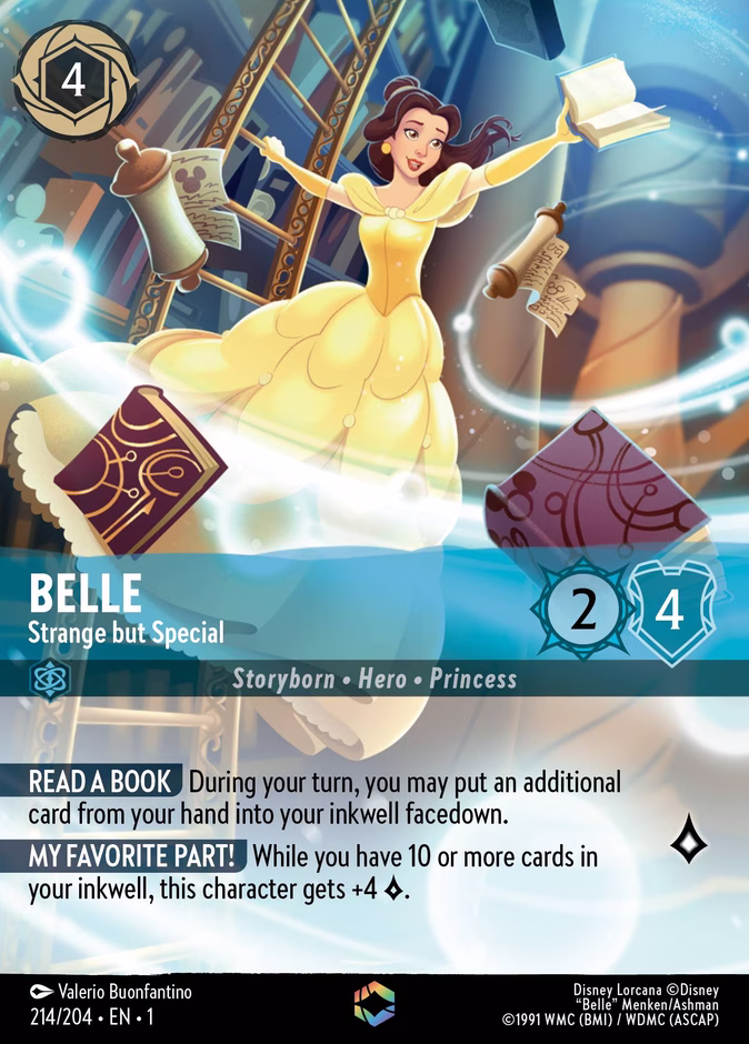 Belle - Strange but Special — The First Chapter #214 (Disney Lorcana card)