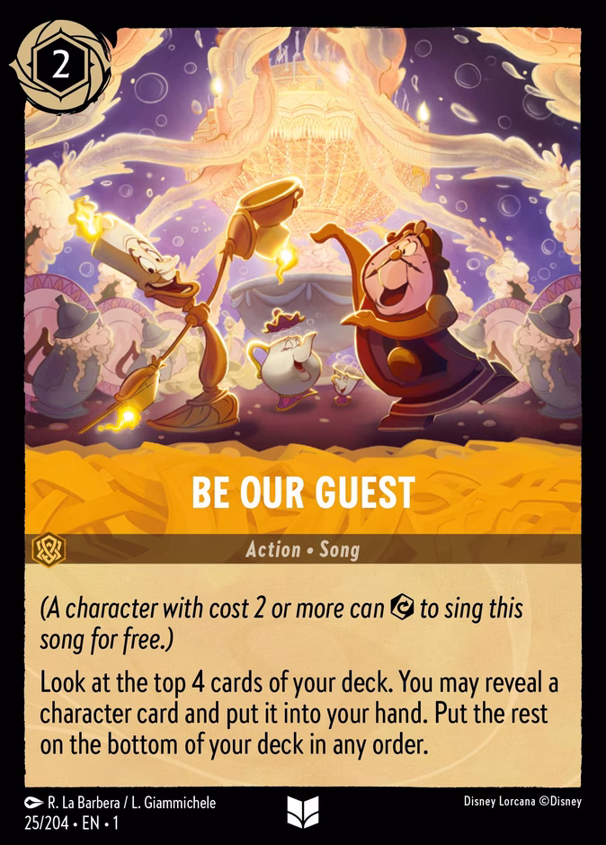 Be Our Guest — The First Chapter #25 (Disney Lorcana card)