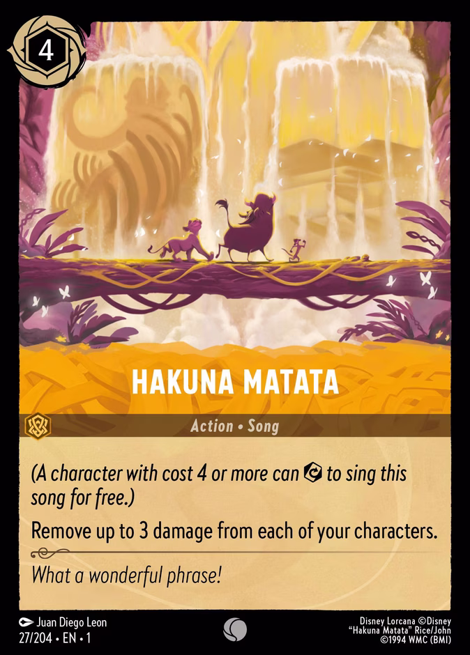 Hakuna Matata — The First Chapter #27 (Disney Lorcana card)