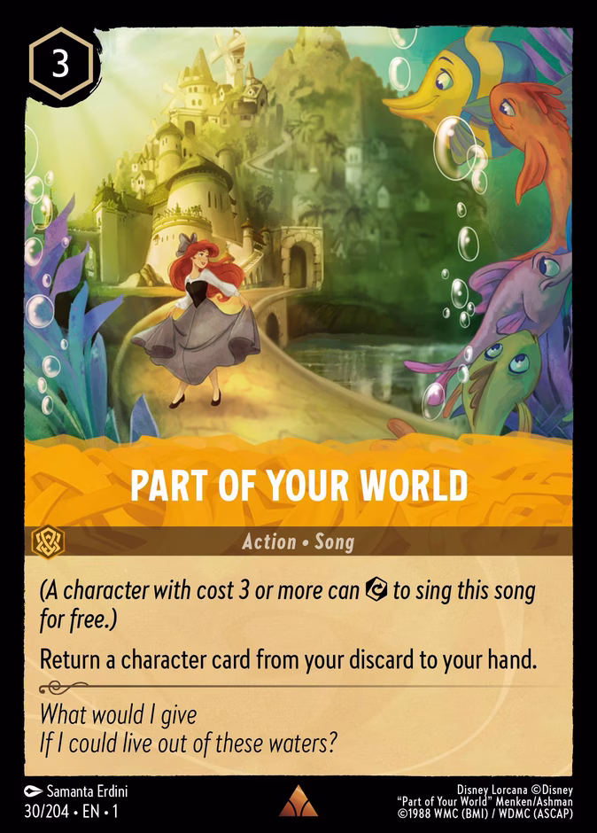 Part of Your World — The First Chapter #30 (Disney Lorcana card)