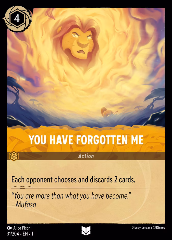 You Have Forgotten Me — The First Chapter #31 (Disney Lorcana card)
