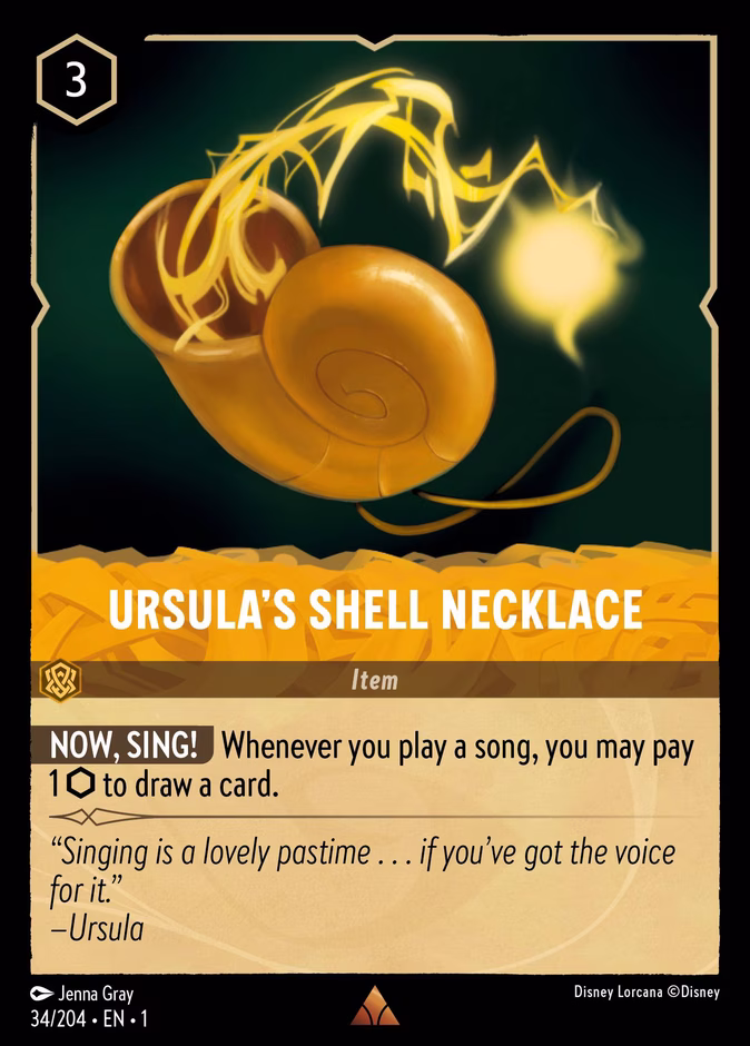 Ursula's Shell Necklace — The First Chapter #34 (Disney Lorcana card)