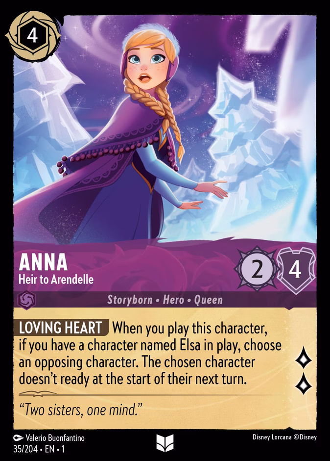 Anna - Heir to Arendelle — The First Chapter #35 (Disney Lorcana card)