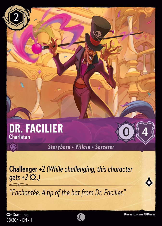 Dr. Facilier - Charlatan — The First Chapter #38 (Disney Lorcana card)