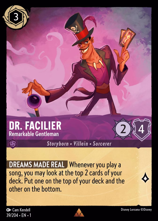 Dr. Facilier - Remarkable Gentleman — The First Chapter #39 (Disney Lorcana card)