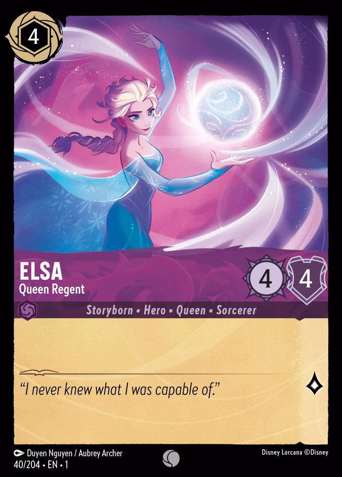 Elsa - Queen Regent — The First Chapter #40 (Disney Lorcana card)