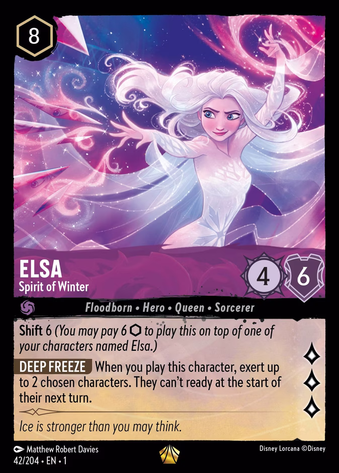 Elsa - Spirit of Winter — The First Chapter #42 (Disney Lorcana card)