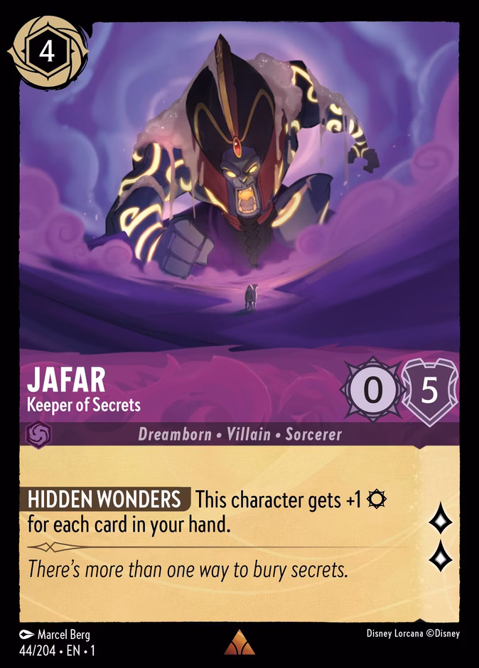 Jafar - Keeper of Secrets — The First Chapter #44 (Disney Lorcana card)